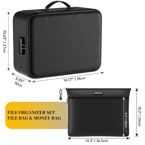 Fireproof Safe Storage for Documents, Passport, Laptop