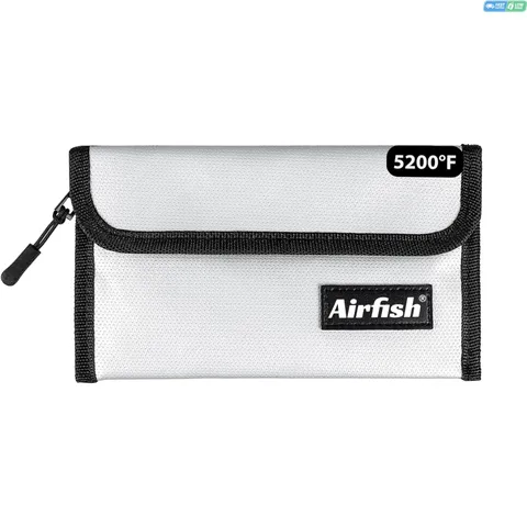 Secure Your Valuables with Our Fireproof & Waterproof Cash Bag - 5 x 8 Inches