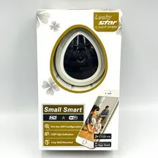 Lucky Star Small Smart Cloud IP Camera 720p HD WiFi White Mini Home Security Cam