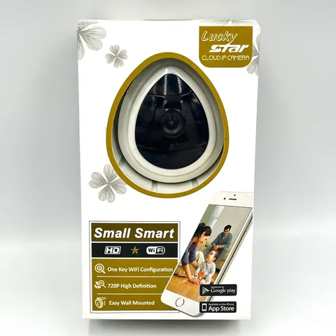 Lucky Star Small Smart Cloud IP Camera 720p HD WiFi White Mini Home Security Cam