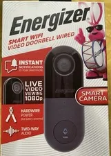 Energizer Smart Camera WiFi Video Doorbell Wired 1080p Two Way Audio