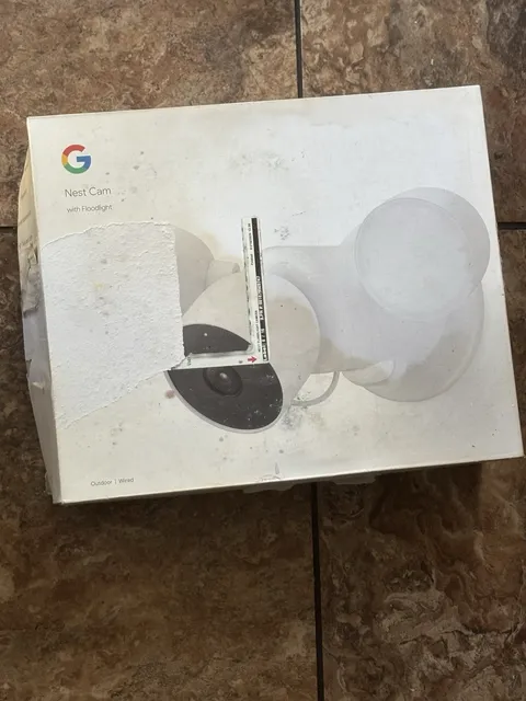 Google Nest Cam With Floodlight - Wired Outdoor Smart Home Security Camera