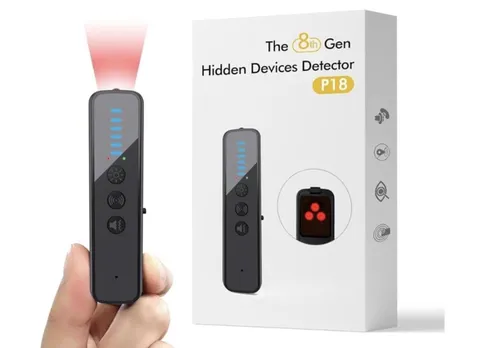 P18 Hidden Camera Detector AI-Powered Anti-Spy Device GPS Tracker & Bug Detector