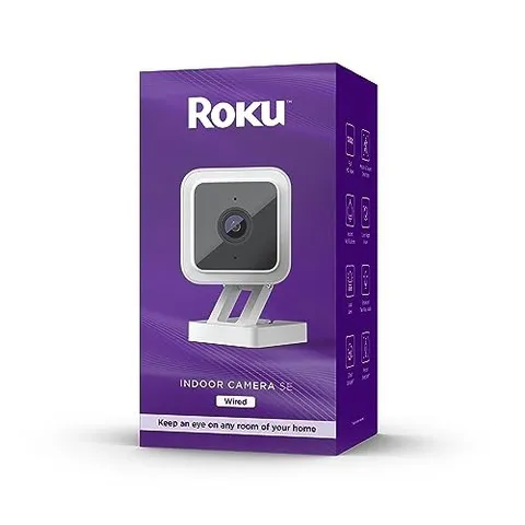 Roku CS1000R Smart Home Indoor Camera SE - Wired Security Camera with Motion