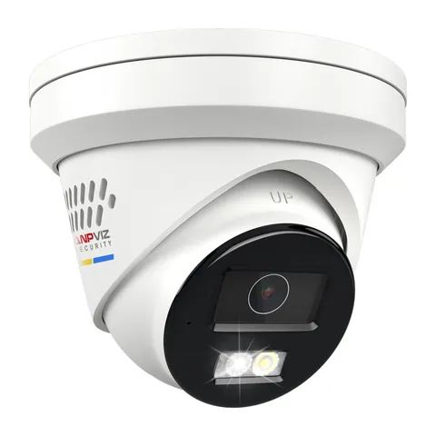 8MP IP PoE , Strobe Light and Audio Alarm, Metal Turret 4K Outdoor, 2 Way Aud...