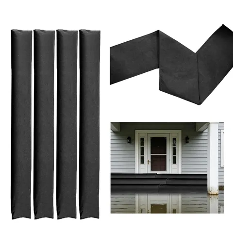 5 ft x 7.8 inch Water Activated Flood Barriers, Sandless Sandbag for Rain Wat...