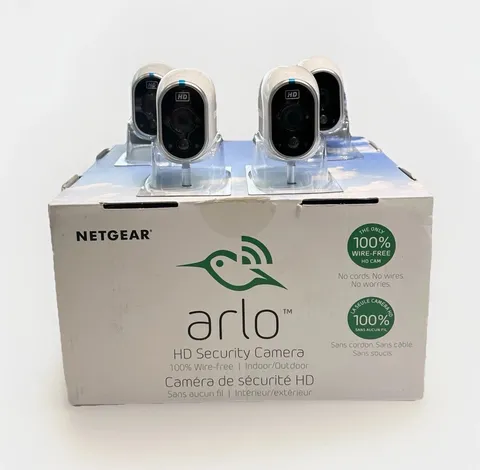 Netgear Arlo 4 Camera HD Security System Wire-Free VMS3430 Open Box UNUSED