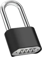 2.5in Long Shackle Combination Lock,  Large Outdoor Weatherproof Padlock, Design