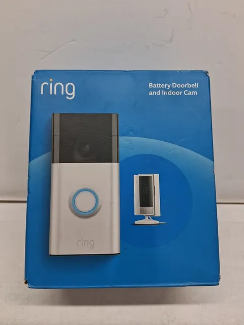 Ring Starter Set with Battery Doorbell and Indoor Cam: Security Wi-Fi System,