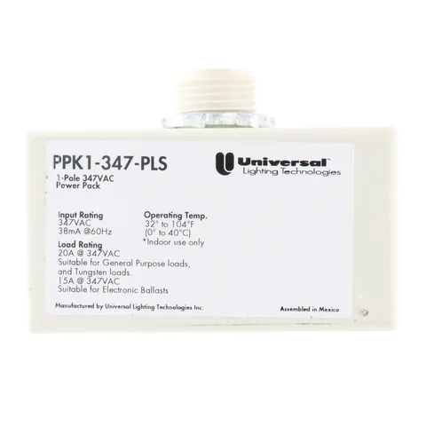UNIVERSAL-DOUGLAS PPK1-347-PLS OCCUPANCY SENSOR POWER PACK, 20A, 24V OUT, 347VAC
