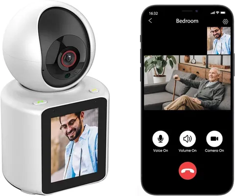 Two Way Pet Camera with 2.8 Inch HD Screen, 1080P Video Calling Camera for Indoo
