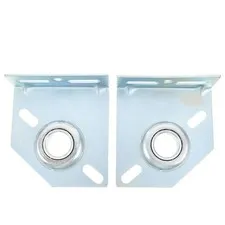 2Pcs Universal Garage Door Center Bearing Brackets Silver Steel for DIY Repair