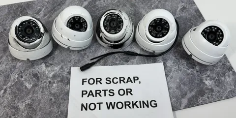LOT OF 5 TIB B22-W28 1080P HD-TVI Turret Security Cameras FOR PARTS LOT:XX