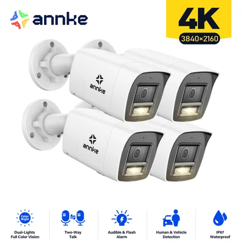 ANNKE 4K POE IP Security Camera 8MP Two Way Audio Color Night Outdoor AI Detect