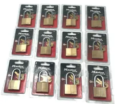 Master Lock 140DLF Padlock Level 4 Security Brass Keyed Locks Lot of 12 NEW