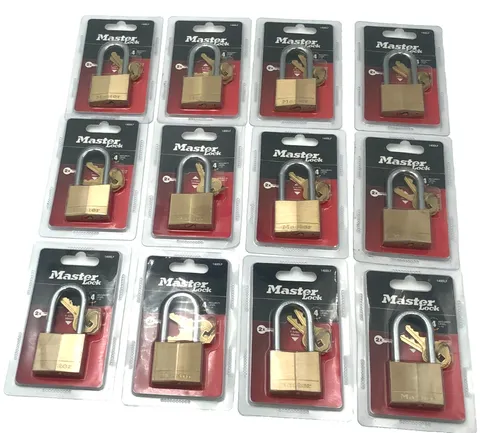 Master Lock 140DLF Padlock Level 4 Security Brass Keyed Locks Lot of 12 NEW