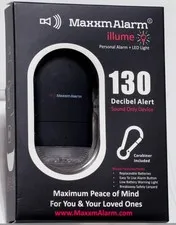 MaxxmAlarm SOS Alert Personal Security Alarm 130dB Loud LED Light + Lanyard