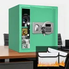 1.5 CuFt Digital Secure Safe Case Home Business Cash Jewellery w/Fireproof Bag*2