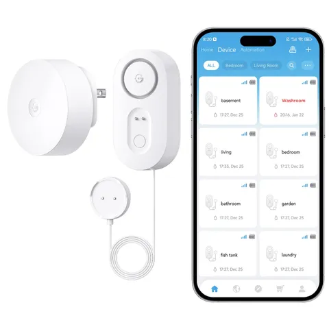 GoveeLife Upgraded Smart Water Leak Detector 1s with 4.92 ft Cable, 1 Pack | ...