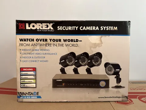 Lorex Lh110 Eco Series Security Camera System 4 Cameras,500GB Storage,420 TVL