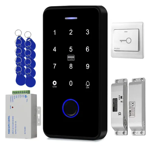 Biometric Fingerprint Access Home Systems with Waterproof Keyboard,Power Supp...