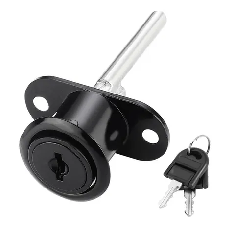 Drawer Lock With 2pcs Keys For Furnitures Black Plating Color
