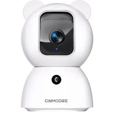 Cinmoore Indoor WiFi Baby and Pet Monitoring Security Camera Color Night Vision
