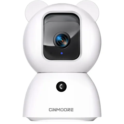 Cinmoore Indoor WiFi Baby and Pet Monitoring Security Camera Color Night Vision