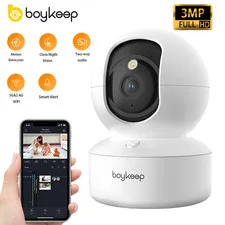 boykeep Indoor Camera 5G WIFI Camera 3MP Color Night Vision Pet/Baby Monitor