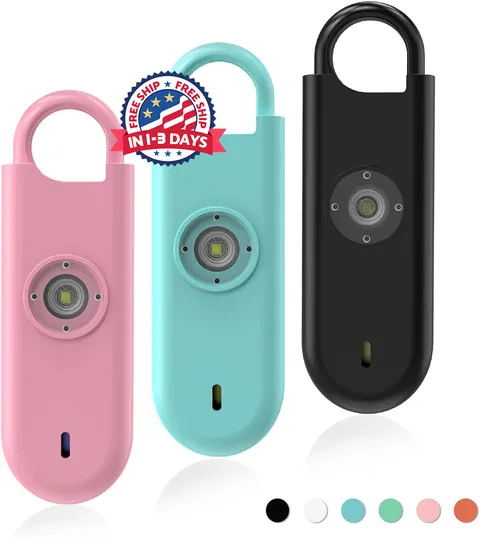 Alarma de seguridad personal de 140 dB para mujeres (paquete de 3)