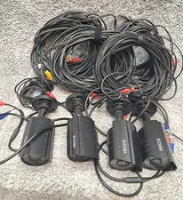 Lot of 4 Zosi Outdoor Home Security Cameras Model ZG2112B Black With Cable Works