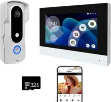 ANJIELO SMART 2 Wired Video Intercom System 1080P Camera 7" Touch Monitor WiFi