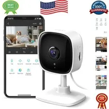Tapo C100 Wi-Fi Security Camera - 30ft Night Vision, SD Storage & Alexa Support