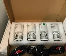 A Set of 4 Samsung SNC79440BWN Security Cameras with Wire  In Box No DVR G2U