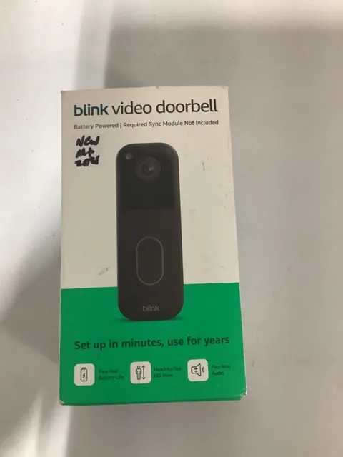 Blink Wireless Video Doorbell 2nd Gen Newest Model Black HD, NEW/SEALED