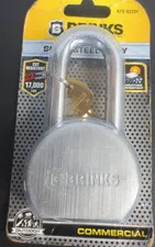 Brinks 2.5-in Steel Shackle Keyed Padlock 672-52701