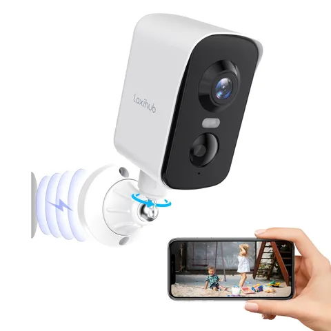 Arenti 340° Pan Wireless Security Camera Outdoor Magnetic, 3MP Battery White