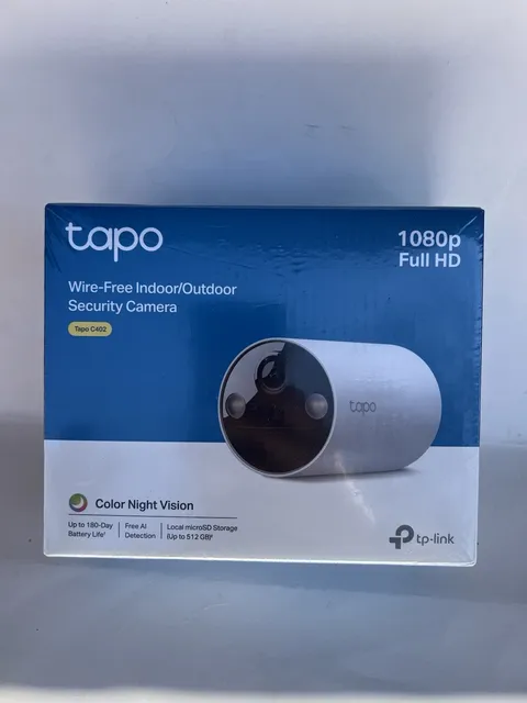 Tp-link 𝗧𝗮𝗽𝗼 Wireless Outdoor Security Camera, 1080p, Color Night Vision New