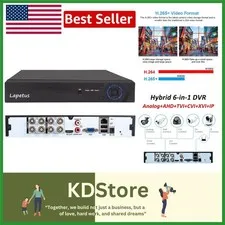 Professional 8CH 5-in-1 DVR with Email Alerts & Mobile Playback - 6TB Capacity