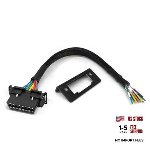 1FT OBD2 J1962 Female to Open Pigtail Cable Bracket 16PIN OBDII Port