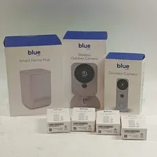 New Blue S40LR0-01 Smart Home Hub Gray Home Security Bundle S40LR0-01