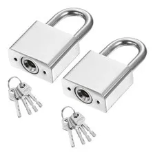 2Pcs 30 x 49mm Heavy Duty Lock Alloy Steel High Security Padlock with 8 Keys