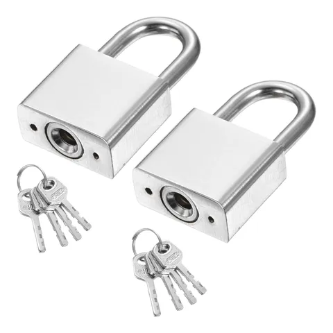 2Pcs 30 x 49mm Heavy Duty Lock Alloy Steel High Security Padlock with 8 Keys