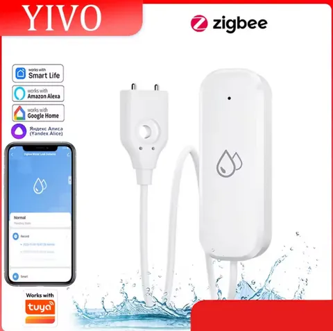 ZigBee Water Sensor Leakage Alarm Flood Leak Detector for Tuya Smartlife APP 
