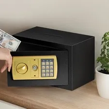 Small Steel Electronic Digital Security Safe Box, Key Password Lock Storage Box