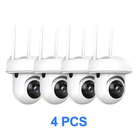 4pcs Wireless 1440P HD Cameras, Support 2.4Ghz Wifi, 360° Panoramic HD Indoor
