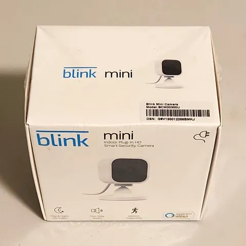 Blink Mini 1080p Wi‑Fi Indoor Security Camera, Two‑Way Audio, Night Vision White