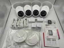 YI 1080P Home Security Camera Lot 4 AI+ 4x32GB SD Cards Mounts Open Box