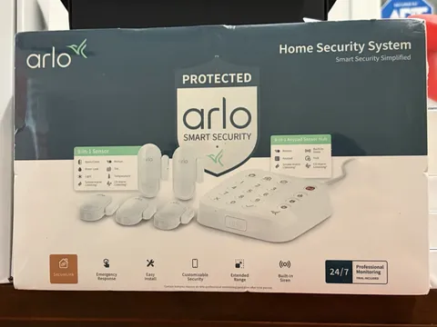 Arlo Home Security System Kit w/ Keypad Sensor Hub & Sensors, Siren, White