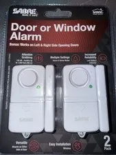🔥SABRE Home Series DOOR or WINDOW ALARMS 120 dB Siren/Chime Sound 2 Pack" NEW "